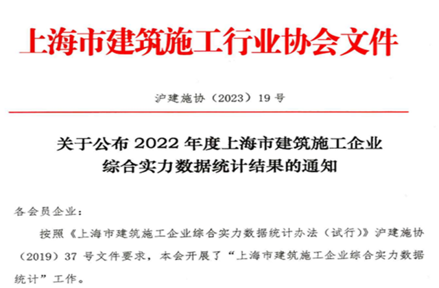 蓝冠娱乐建设集团连续七年蝉联“上海市进沪施工30强企业第一名”